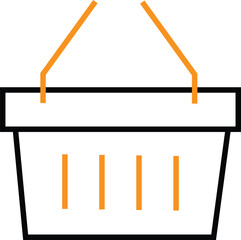 Shopping Basket Line Icon – Add to Cart, Ecommerce Basket & Online Purchase Symbol