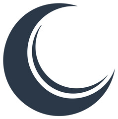 Stylized Crescent Moon Symbol