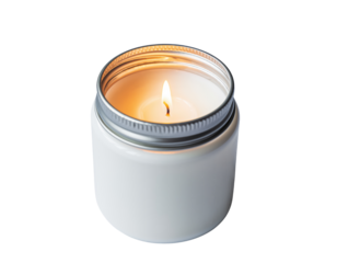 Isolated bright candle flame and lighter object decoration on white background