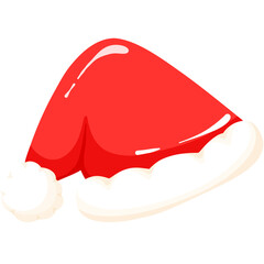 Cute Red Santa Hat Christmas Illustration