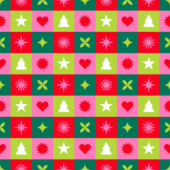 Geometric symbol with square pattern design for Christmas and new year celebration background.
