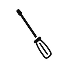 screwdriver icon, repair symbol. , Vector illustration