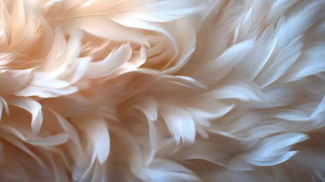 Soft delicate feathers abstract background texture smooth warm colors gentle lighting