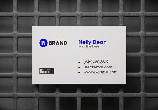 Business Card Top View Mockup