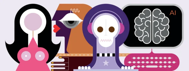 Gardinen Abstraktion Kunst Machine Learning  ©  danjazzia