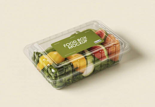 Food Box Label Mockup