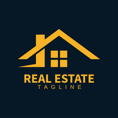 Timeless Luxury Real Estate Logo with Roof Design for Exclusive Realtor and Investment Agency
