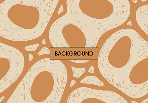 Organic Abstract Pattern Background in Earthy Hand Drawn Style