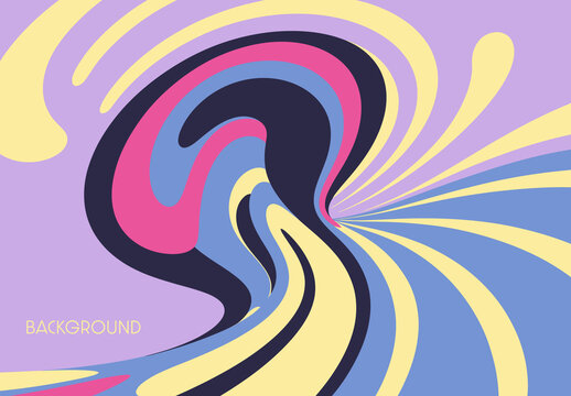Psychedelic Abstract Wave Background