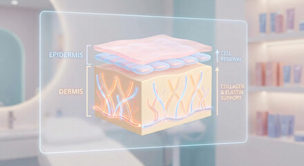 3d rendered illustration of a human brain and anatomy integrated into a digital technology screen concept for a business design icon