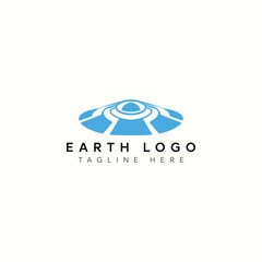 futuristic ufo logo, alien spacecraft symbol