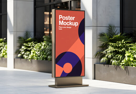 Vertical Outdoor Poster Mockup