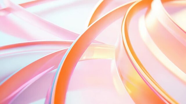 Iridescent glass rings creating colorful abstract background