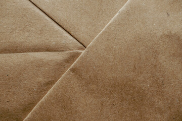 Detail of folded kraft paper