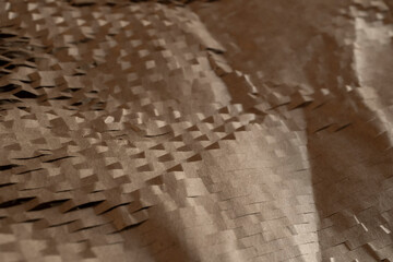 Eco-friendly honeycomb cushioning paper, close up