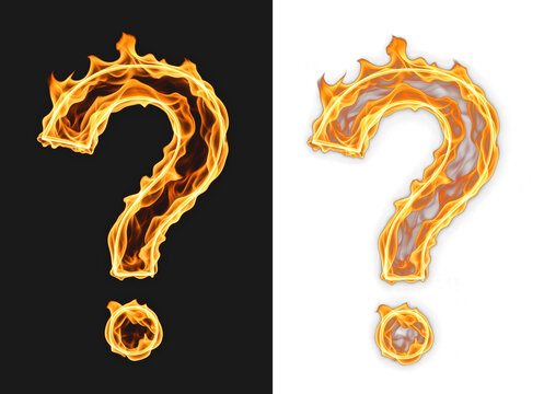 Troubleshooting support alert featuring a flaming question mark icon to flag unresolved issue incident inquiry and crisis communication messaging for service desk teams during triage