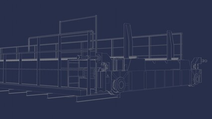Fototapeta premium 3D illustration of industrial project