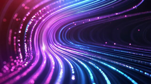 Fiber optic streaming data transmitting light waves