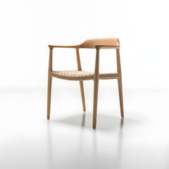 Elegant Chair Design: The chair is a testament to the beauty of simplicity and the artistry of modern furniture, a showcase of clean lines and natural materials.