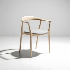 Minimalist Elegance: This image showcases a contemporary wooden chair with clean lines, minimalist design, and an understated elegance perfect for modern interiors. 