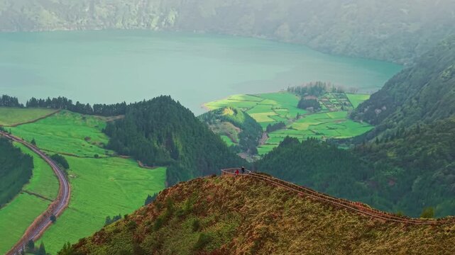 Miradouro Grota do Inferno at Sete Cidades Lake, Soa Miguel, Azores