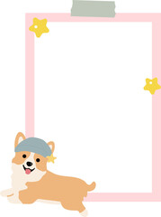 Polaroid Corgi Photo Frame