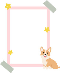 Polaroid Corgi Photo Frame
