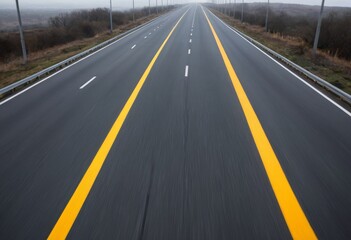 Vast empty road symbolizing journey and progress toward the future