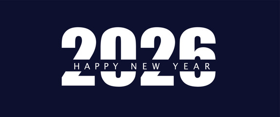 2026 Happy New Year design vector. trendy unique new year 2026 logo design template. EPS10