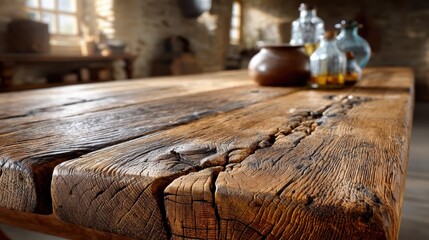 The intricate grain patterns on this aged oak wood surface reveal a rich history of natural growth and decay. The deep grooves add depth to the texture, creating a unique visual experience.