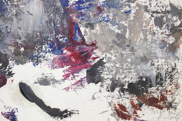 油彩筆あとテクスチャ 黒 青 グレー 赤 背景素材 冬