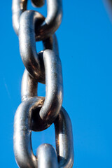 Close up of iron chain detail The Concept of Security