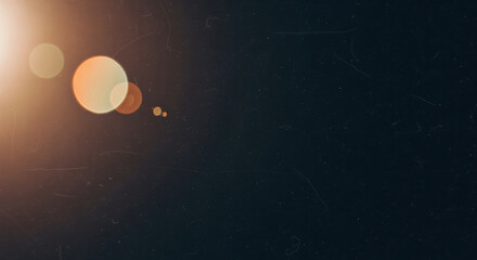 Cinematic light leak overlay and old film texture with dust scratches for video editing post production to create vintage movie effects in motion graphics and analog photography layers