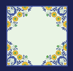 Vintage floral vector frame. Victorian. Flora. Colorful, ughal Seamless Wallpaper for print, Mughal Flower, Mughal Border.