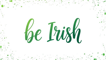 Green gradient calligraphy text 