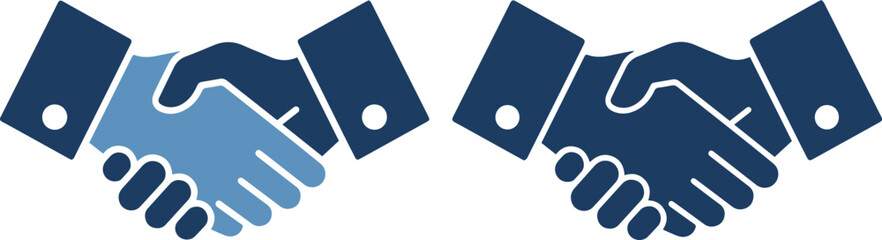 Two shaking hands in business partnership and cooperation