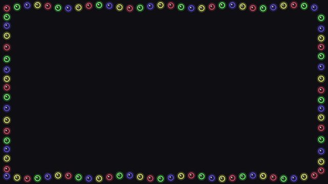 Cartoon baubles bouncing frame animation