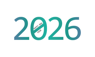 Happy New Year Calendar Number Vector Illustration Design Sign and Symbol. 