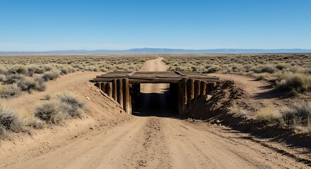 Desert Road Tunnel - A Journey Through the Arid Landscape.