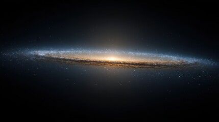 A breathtaking view of a spiral galaxy, a celestial wonder with its luminous bands of stars and cosmic dust