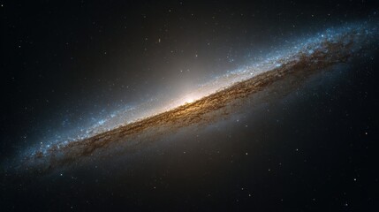 The captivating beauty of a spiral galaxy, a celestial wonder with its luminous bands and twinkling stars 