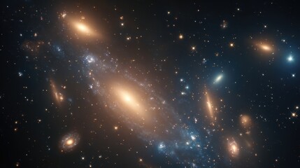 An awe-inspiring view of galaxies and stars, offering a glimpse into the vastness of the universe