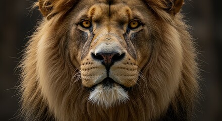 Majestic Lions Gaze - A Portrait of Strength and Pride.