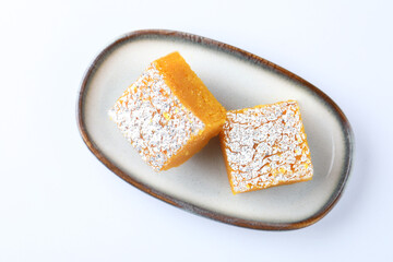 Traditional Indian Sweet Moong Dal Burfi 