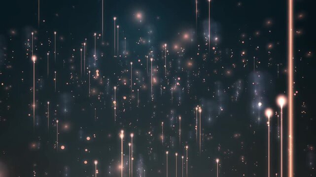 Abstract elegant rising light particle background loop digital data stream luxury event backdrop