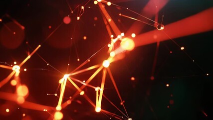 Digital network connecting nodes forming plexus structure - Powered by Adobe