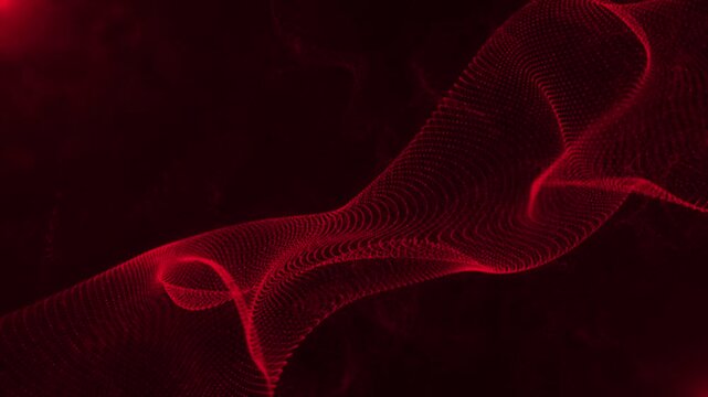Red Field Dot Particle Background, Digital High-tech loop wallpaper