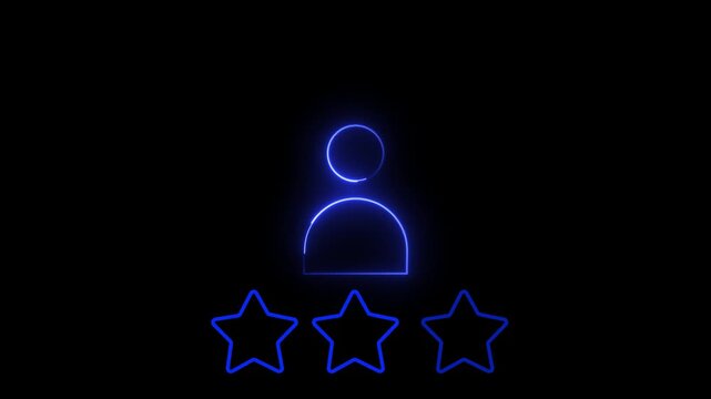 A glowing neon design featuring a reputation symbol, representing trust, respect, and lasting value in professional partnerships
