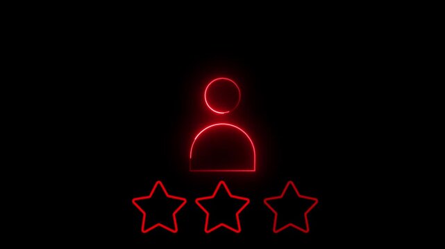 A glowing neon design featuring a reputation symbol, representing trust, respect, and lasting value in professional partnerships