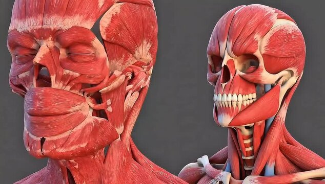 Human facial muscles.